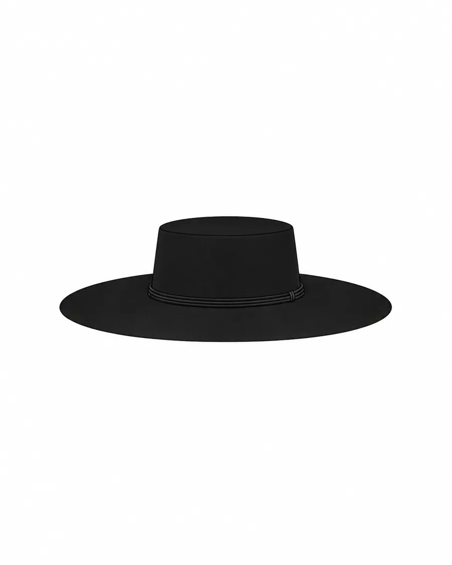 Notte Hat in Black Orchid